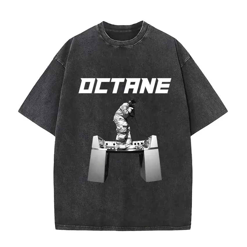Vintage Washed Don Toliver Octane Album 2026 Merch T-Shirt Herren Hip-Hop Oversized Gothic T-Shirt 100% Baumwolle T-Shirts Streetwear – Detail 20