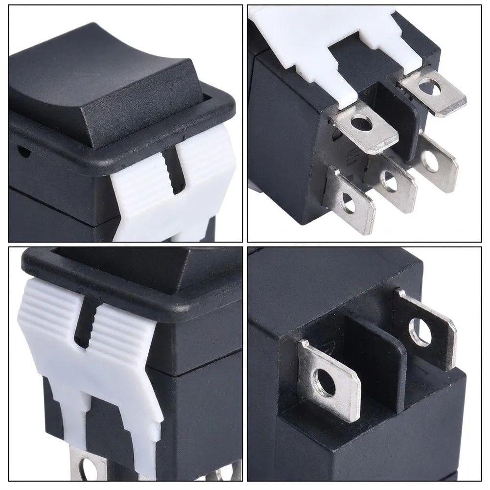 10A 250V Rocker Switch Push Button Switch Waterproof Dual-For-Reset Electric Control Switch LA158-2 Assembly Electrical Parts