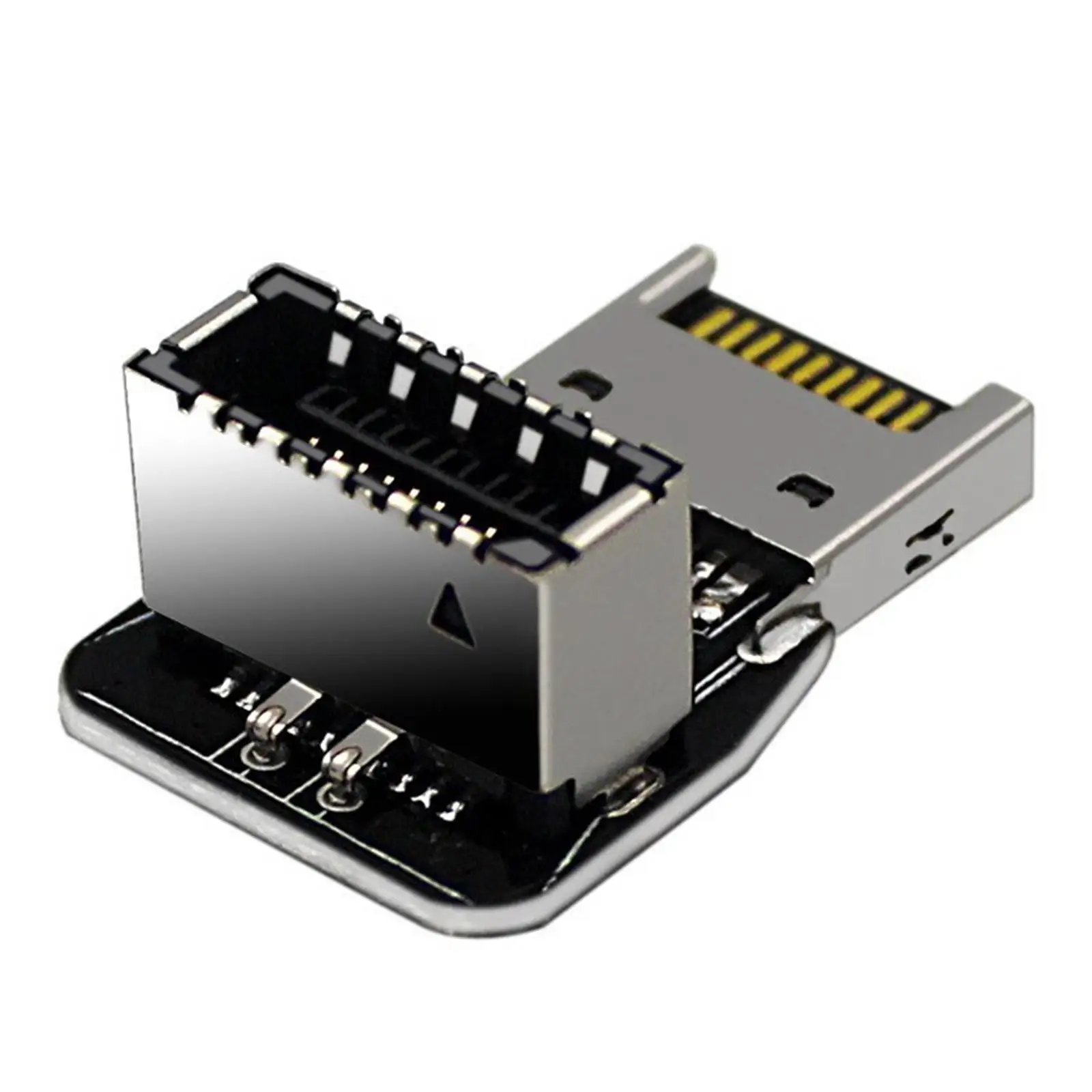 USB 3.1 Front Panel Socket Type E Converter 90 Degree Elbow Professional Easy to Use Save Space Small Compact for Motherboard PC