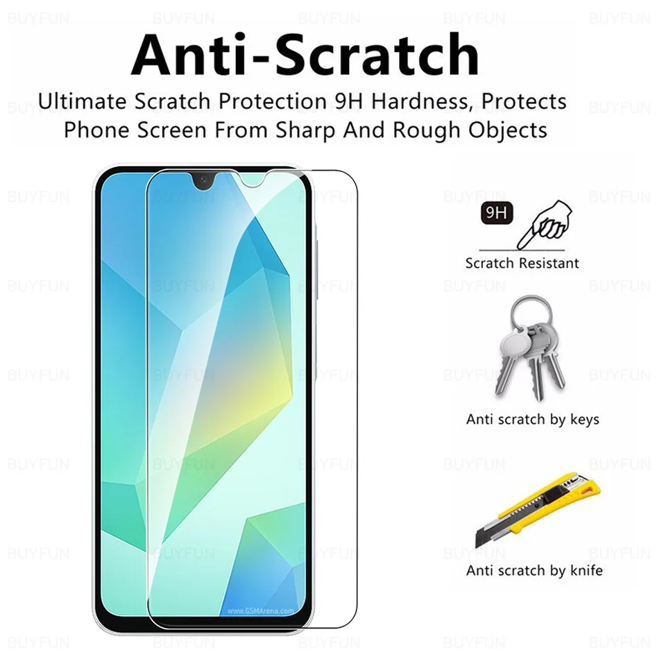 1-5 Piezas para Samsung Galaxy A16 A17 5G Vidrio Templado Compatible con Funda Anti-Rayaduras HD 9H Transparente Protector de Pantalla SamsungA16 4G 5