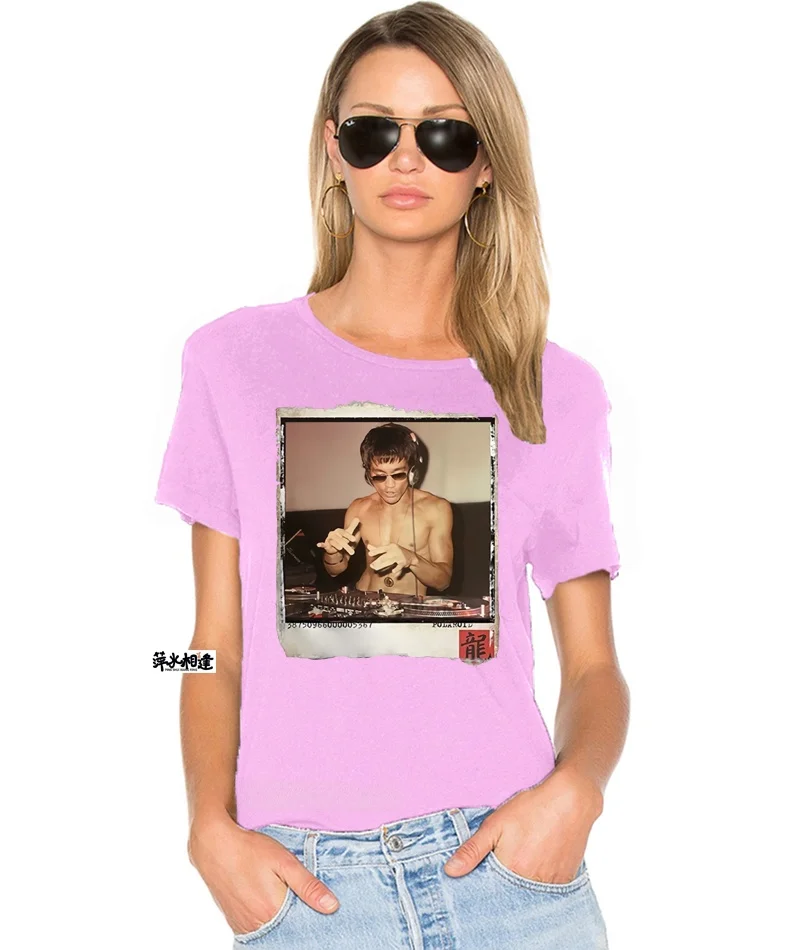 ularop カンフー ブルース ドージェット オルトスヴェ コットン ティルト レディース ファイオン カジュアル オルト スヴェ ティー 快適なコットン トップ