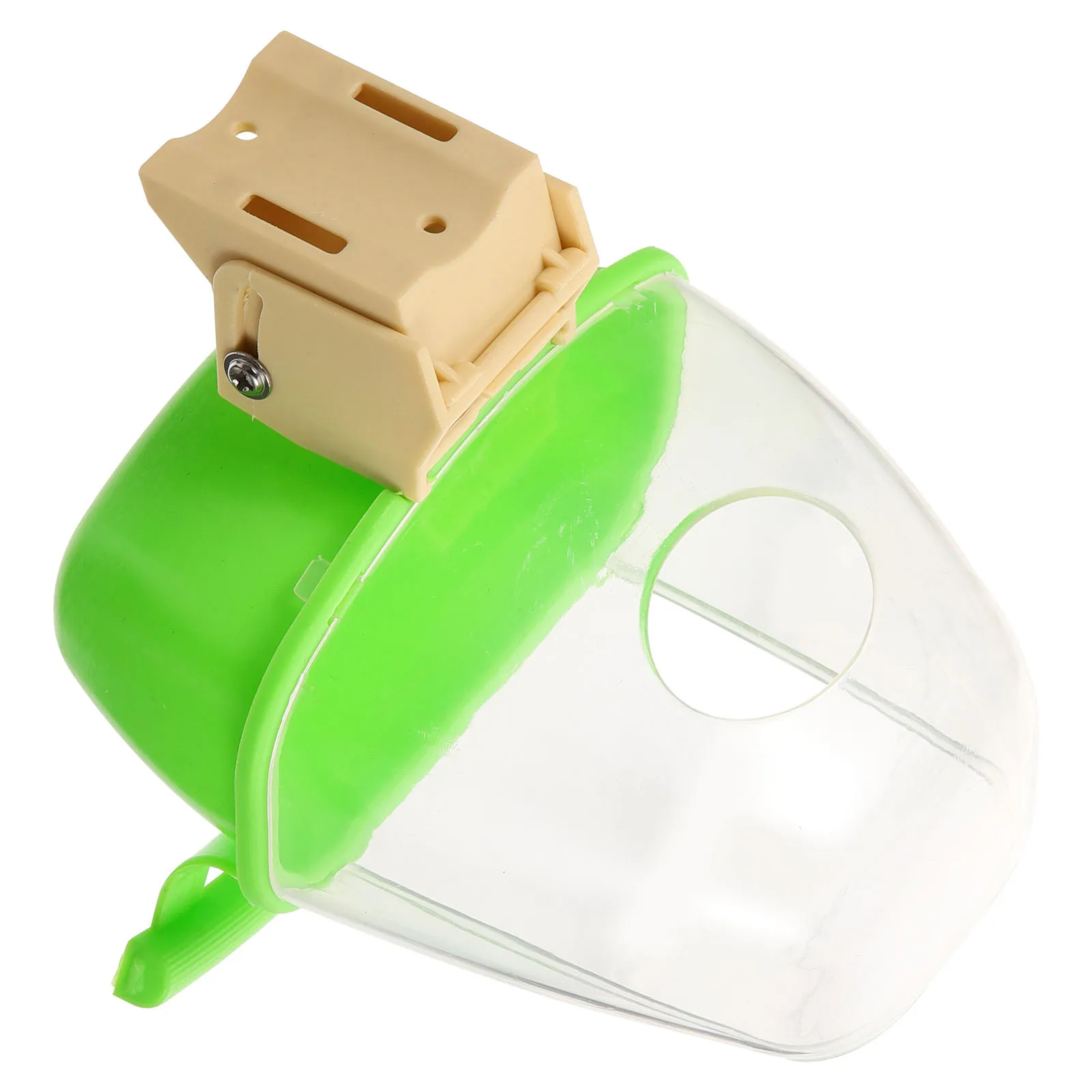 

Outdoor Bird Feeder Transparent Plastic Bird Food Container Splash Proof Parrot Vegetable Feeder for Cage Small Pet