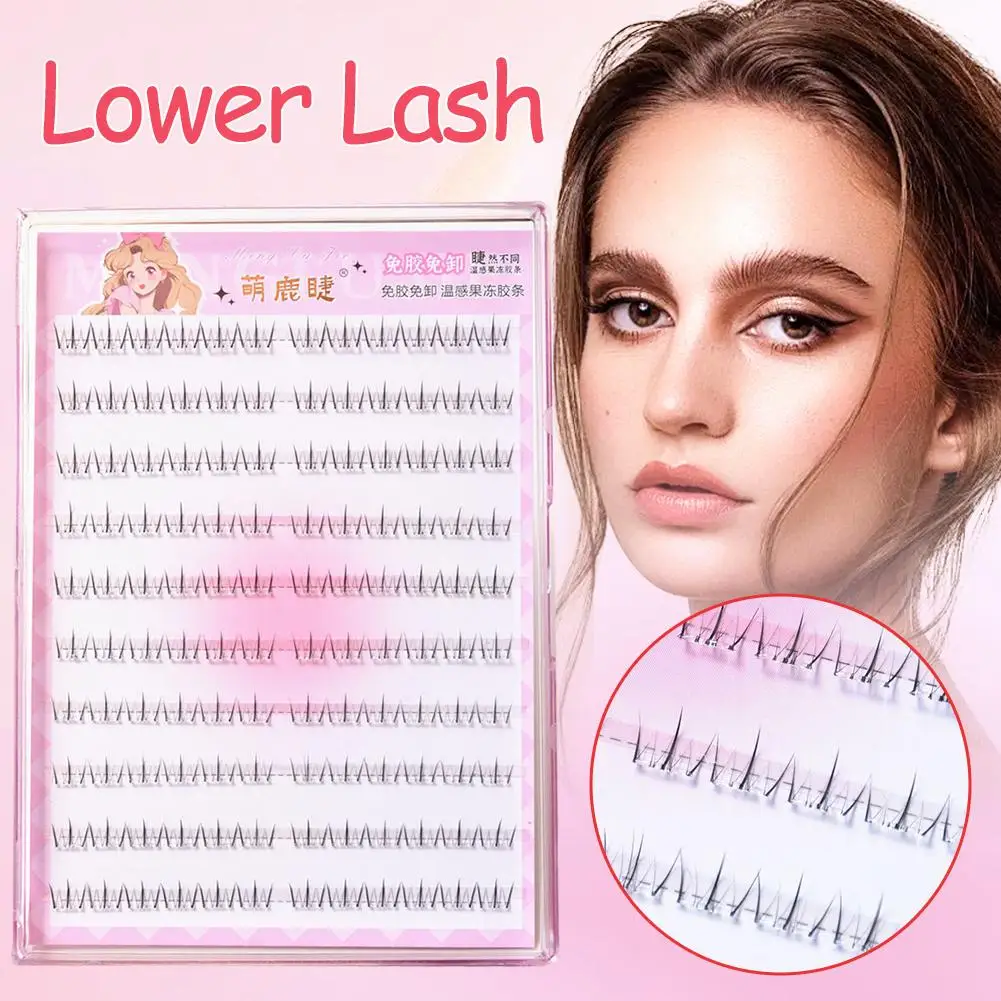 Natural Bottom Lash Lower Manga Eyelash Clusters Natural Spiky Lashes Tool Band Eye Lashes Lower Mink Clear Look Makeup B5A7