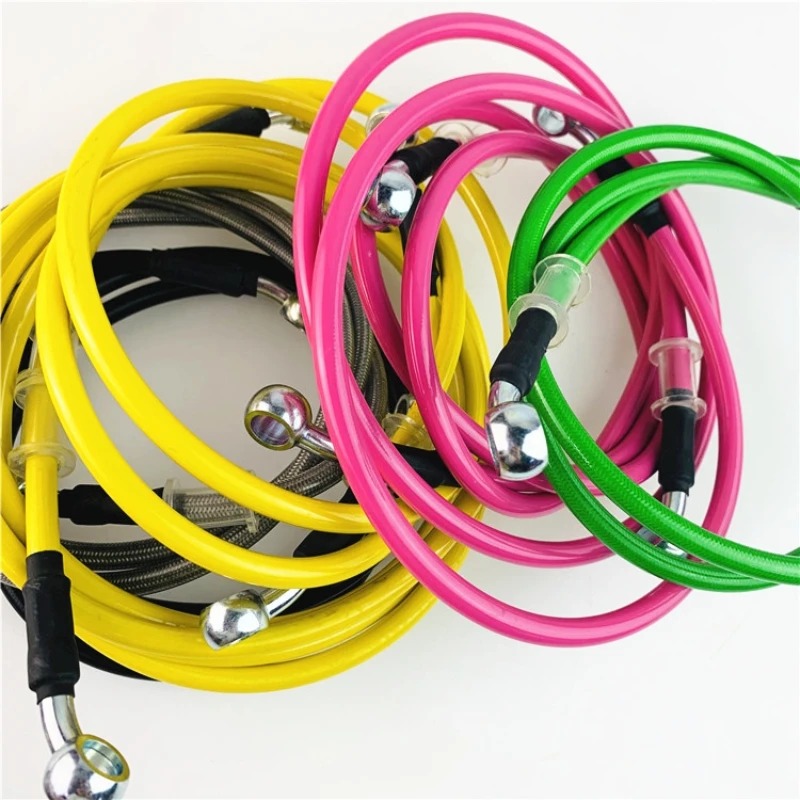 950mm - 2200mm Motorcycle Hydraulic Brake Hose Line Cable 10mm Banjo for Suzuki Kawasaki Yamaha honda Pipe Line Braided oil hose