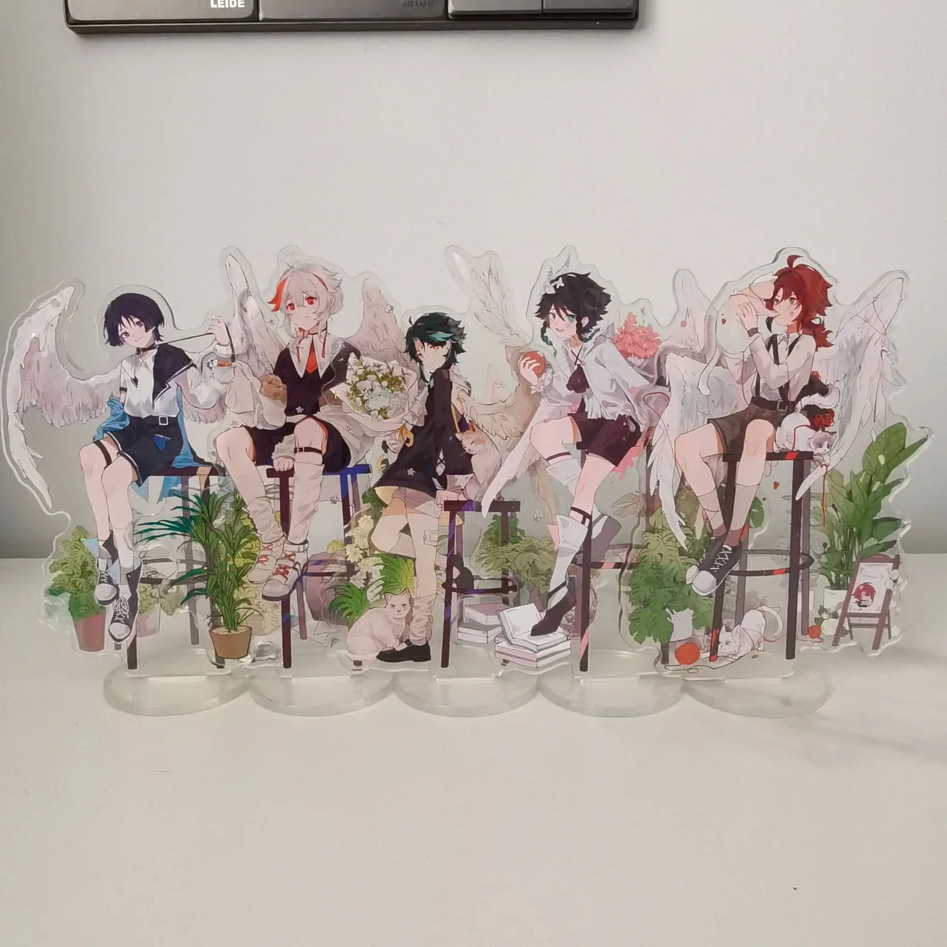 Support acrylique de figurine d'anime, plaque de modèle de cosplay, décor de bureau, signe debout, cadeaux de porte-clés, jeu de voyageur, Xiao Barbatos