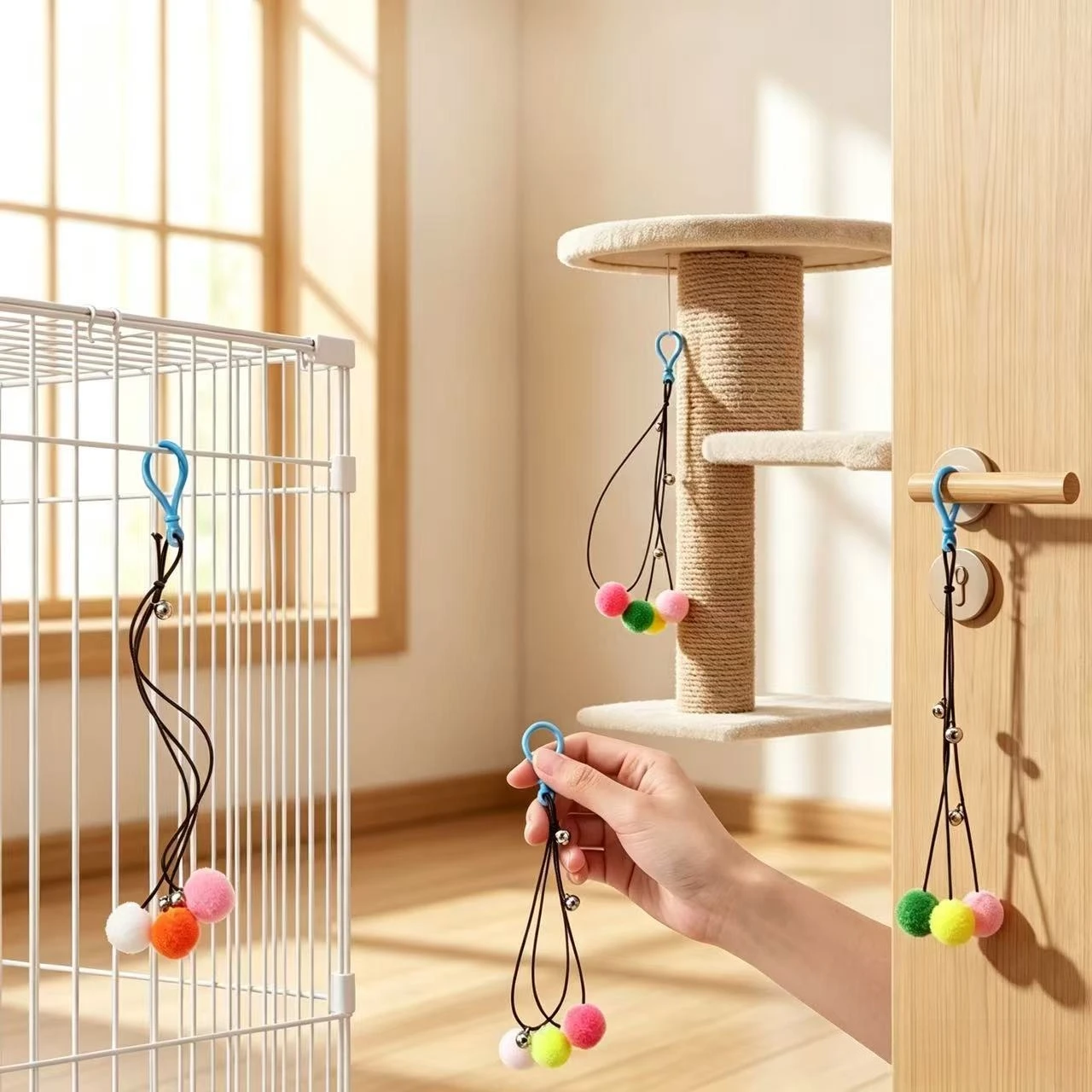 Cat Ball Can Hang Cat Cage Door Cat Scratching Ball Make Sounds Cat Toy Kitten Ball Toys