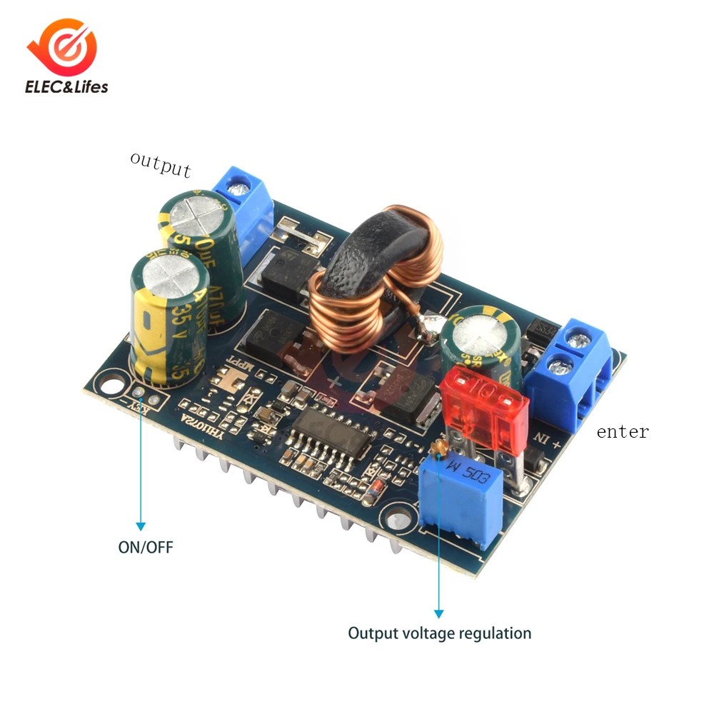 가변 전원 공급 모듈 자동 벅 부스트 LED 드라이버, 최대 5A 스텝 다운 벅 컨버터, 5-32V ~ 1.2-20V, 60W DC-DC