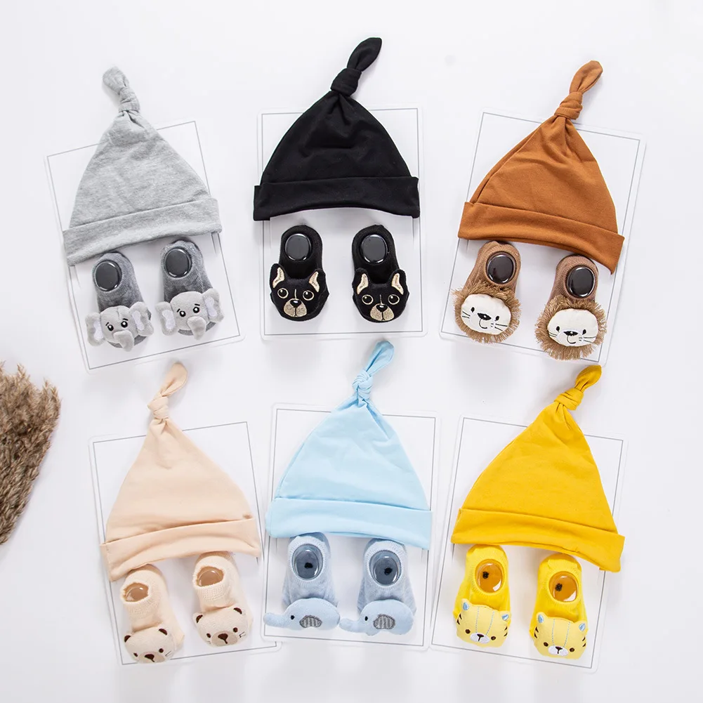 Baby Bow Turban Hat Eyelet Hollow Out Knit Head Wrap Soft Newborn Infant Hair Hat Photo Prop Baby Shower Casual Headwear QNE38