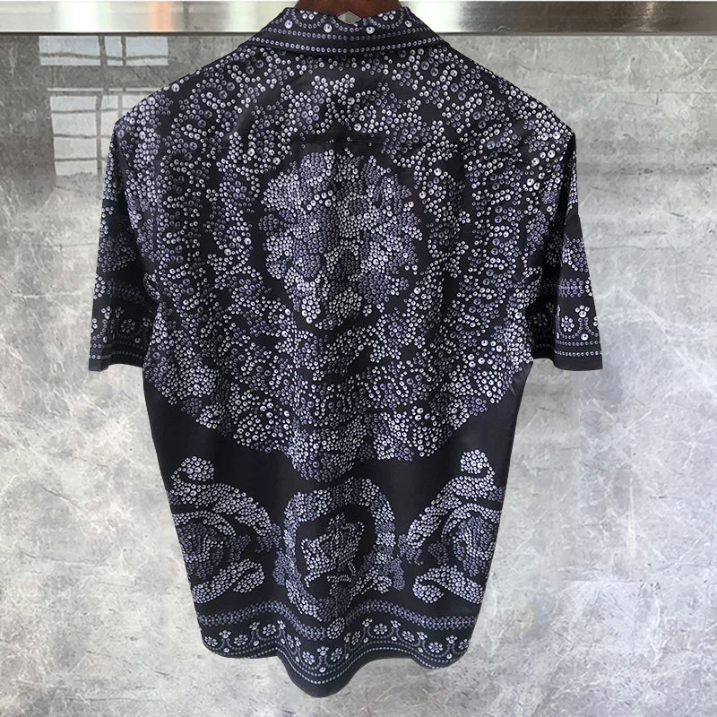 2023 Summer Hawaiian Beach Shirts Streetwear Hip Hop Fashion Ethnic RetroTop European Print Shirt Camisa Floral Masculina