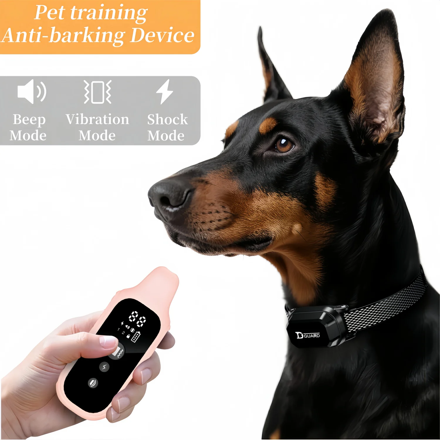 

YHLC Remote control Anti Barking Dog Collar, Rechargeable Bark Stopper, Stop Barkin, Waterproof Electric Training Collar for Dog