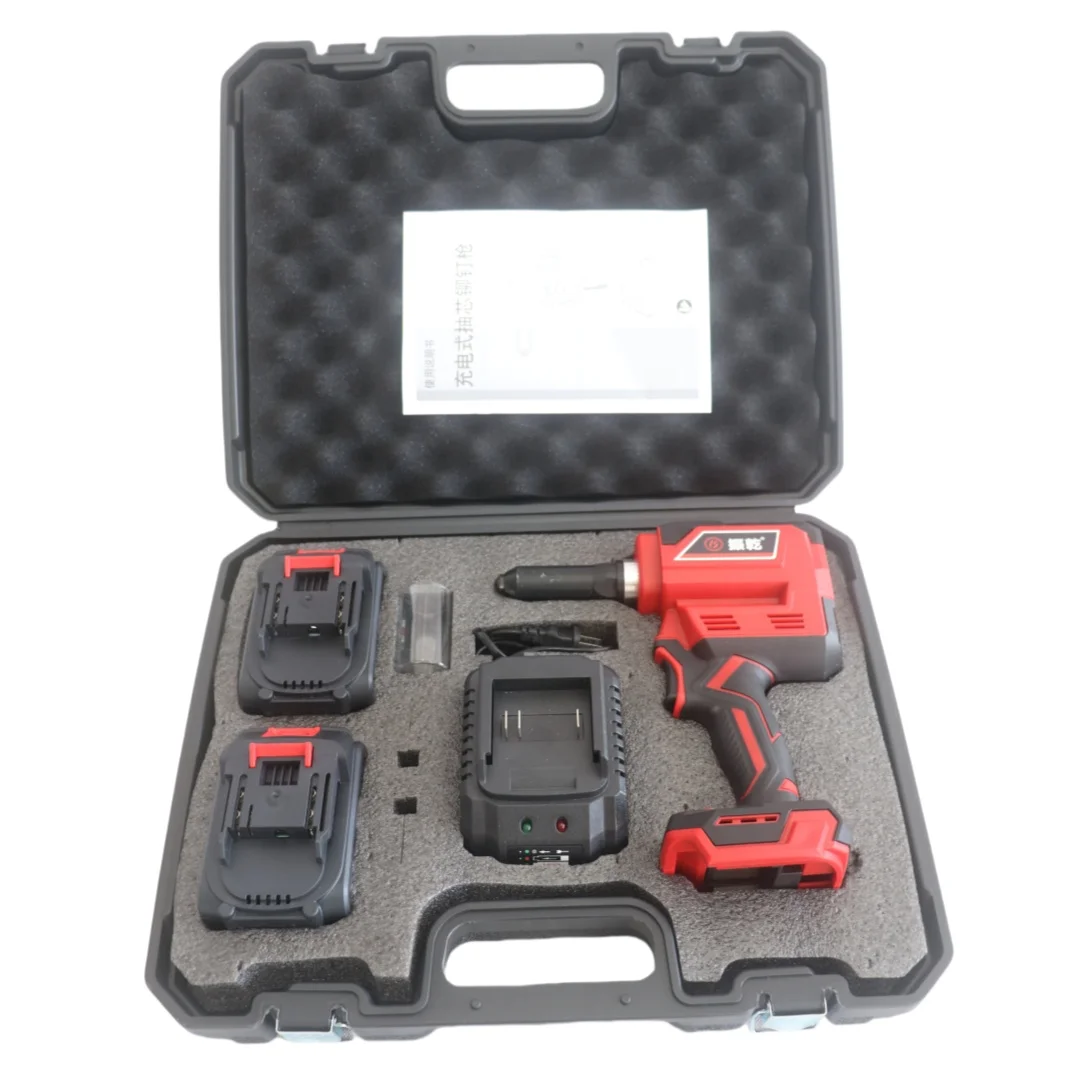 Riveteuse 28mm pistolet à rivets sans brosse sans fil, riveteuse à écrou de gamme 2.4-6.4cm riveteuse manuelle pour perceuse outil de nouveauté pour batterie makita