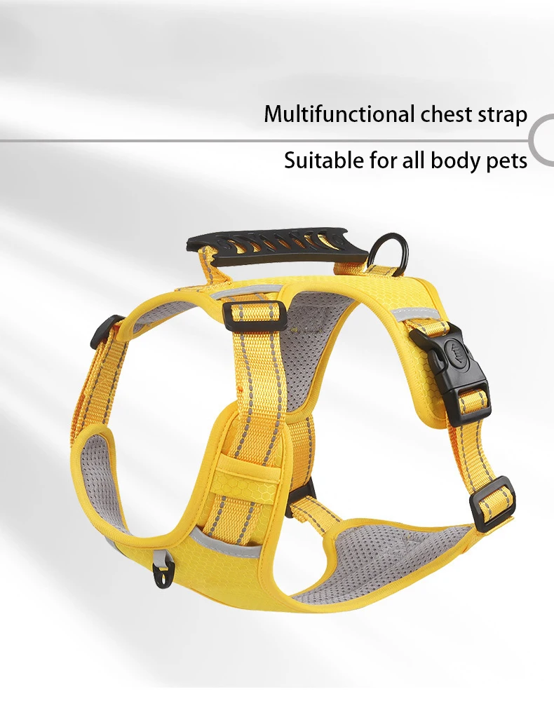 Ajustável no-pull pet trela para gatos e cães, arnês retrátil para cães, acessórios pequenos colarinho macio, peito e pescoço