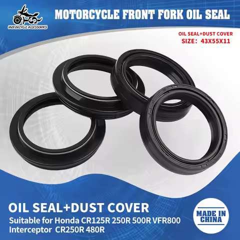 SJ 43x55x11 Motorcycle Front Shock Absorber Oil Seal 43*55*11mm For Honda CB1300 CR250R CRF250L VFR750F CBR1000RR CB1000R