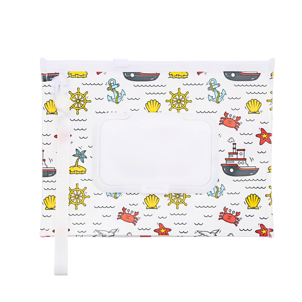 Portable  Product Flip Cover Wet Wipes Bag Tissue Box Cosmetic Pouch Stroller Accessories