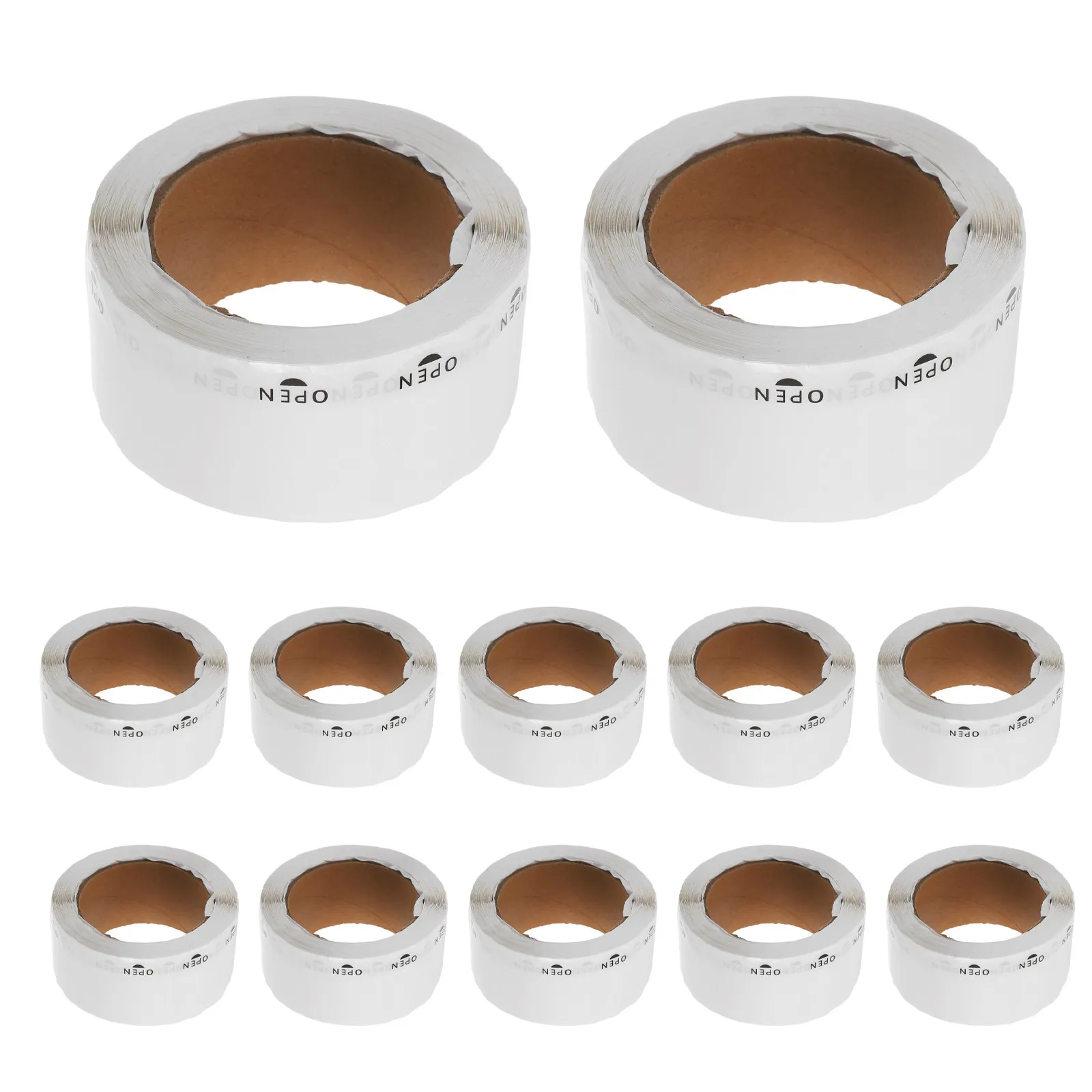 1000Pcs Clear Adhesive Open Stickers Transparent Seal Label Sheets Guided Opening Fast Peel Secure Closure for Shipping view 2