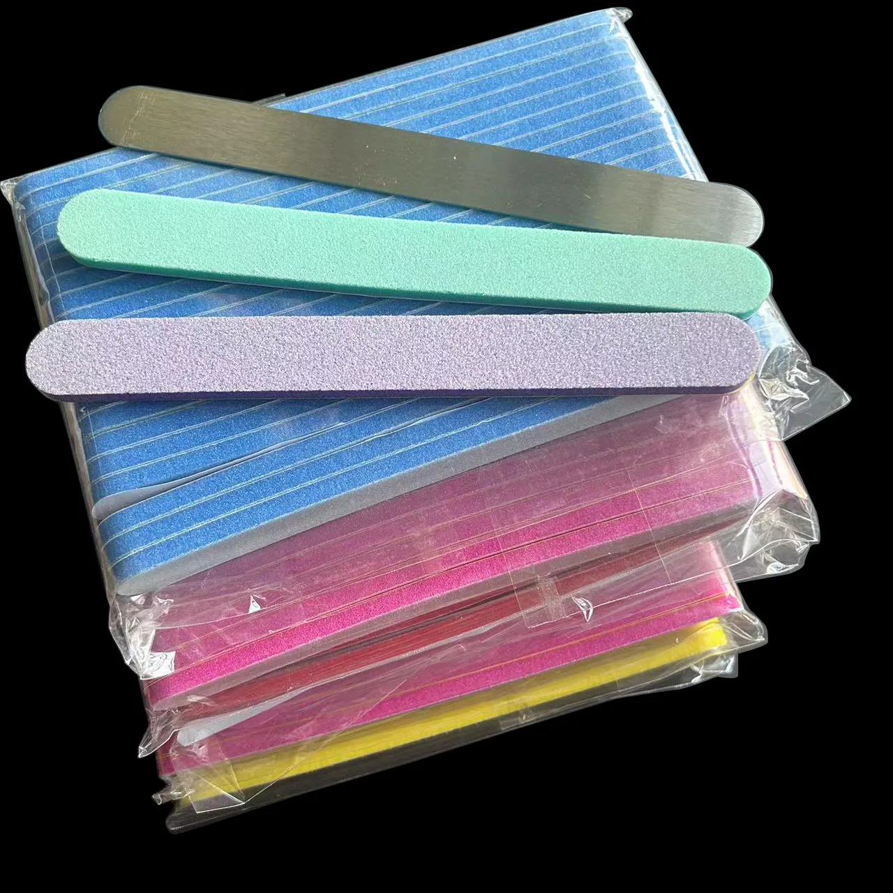 1 pc metal base with 100 pcs replacement pads nail sponge file  sanding file disposale nail file