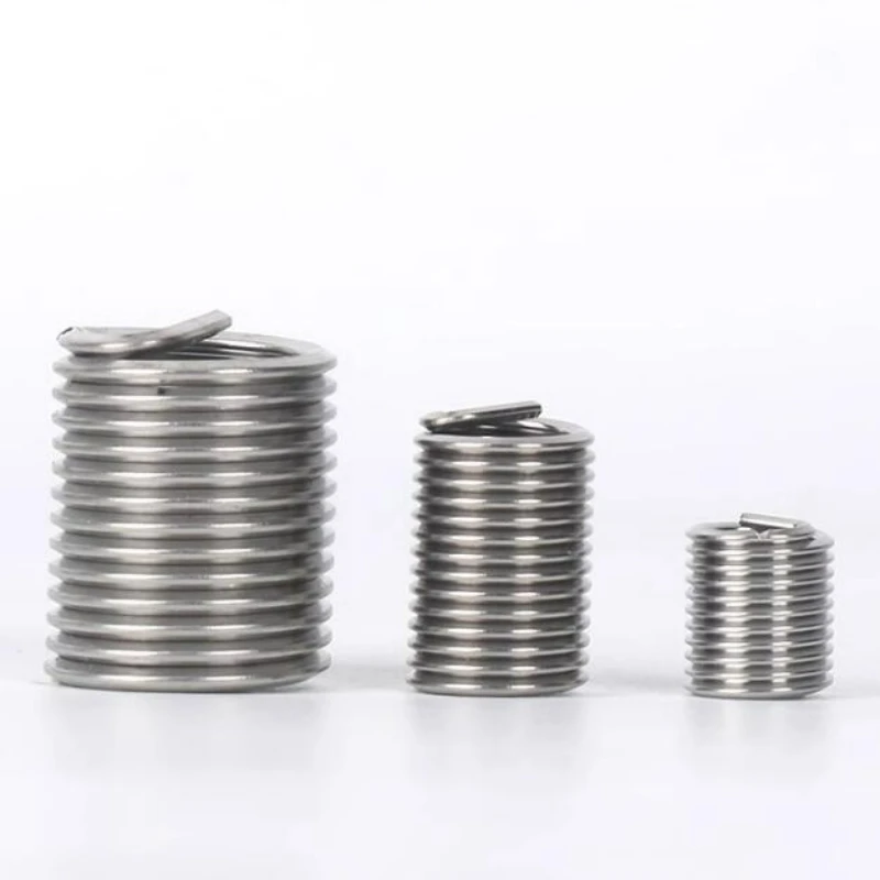 10-50pcs 304 Stainless Steel Fine Teeth Tooth Thread Repair Sleeve M5~M22 Thread Insert Wire Protective Coiled Helical Sleeve