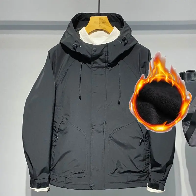 

High Quali Color Thiened Youth Cotton Jaet Winter Simple Versatile Cotton Coat Faion Classic Trendy Outerwear