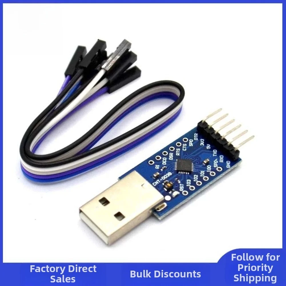 CP2104 USB إلى محول UART للوحدة التسلسلية TTL مع شريحة USB مدمجة إلى RS232 لنقل البيانات بشكل سلس