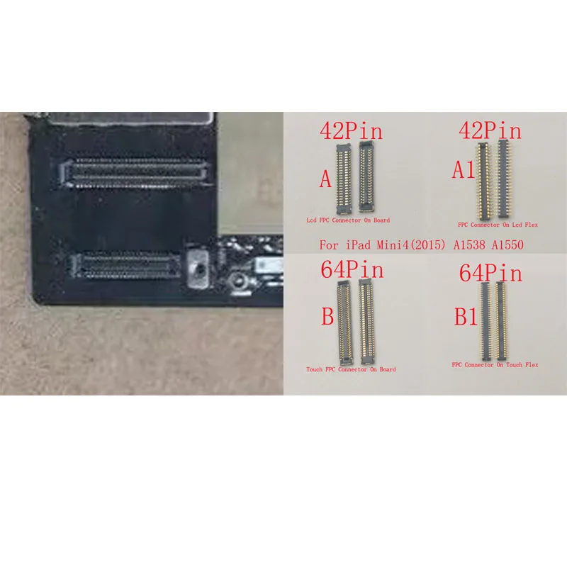 1-10Pcs Lcd Display Screen Touch TP Digitizer Flex Cable FPC Connector Plug For Ipad Mini4 Mini 4 A1538 A1550 Motherboard Board