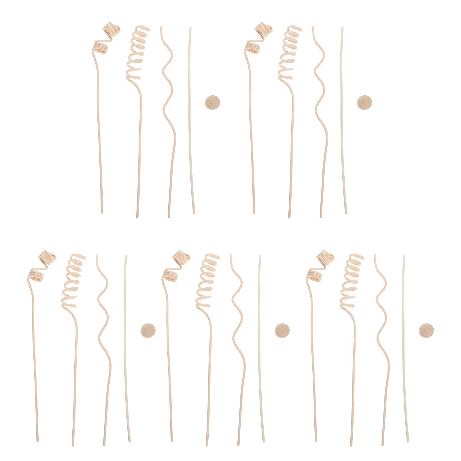 25Pcs Reed Diffuser Sticks Natural Wood Essential Oil Aromatherapy Replacement for Home Office Room Fragrance Reeds Air