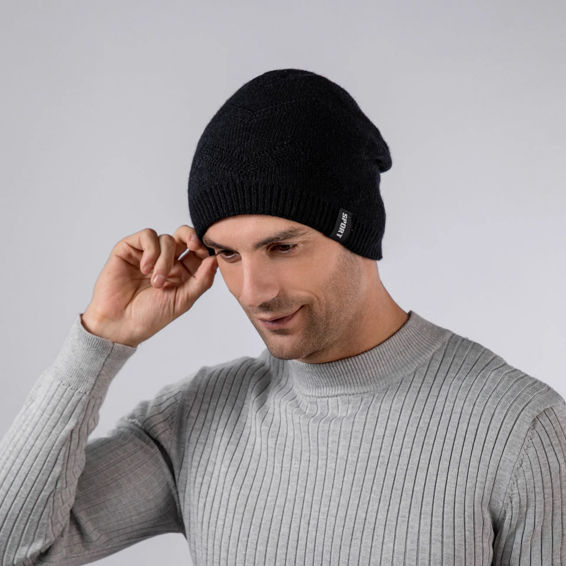 

Зимняя вязаная шапка и шарф, комплект из утолщенного флиса, теплая унисекс, осенне-зимняя вязаная шапка и шарф, комбинированный комплект для мужчин, женщин и детей