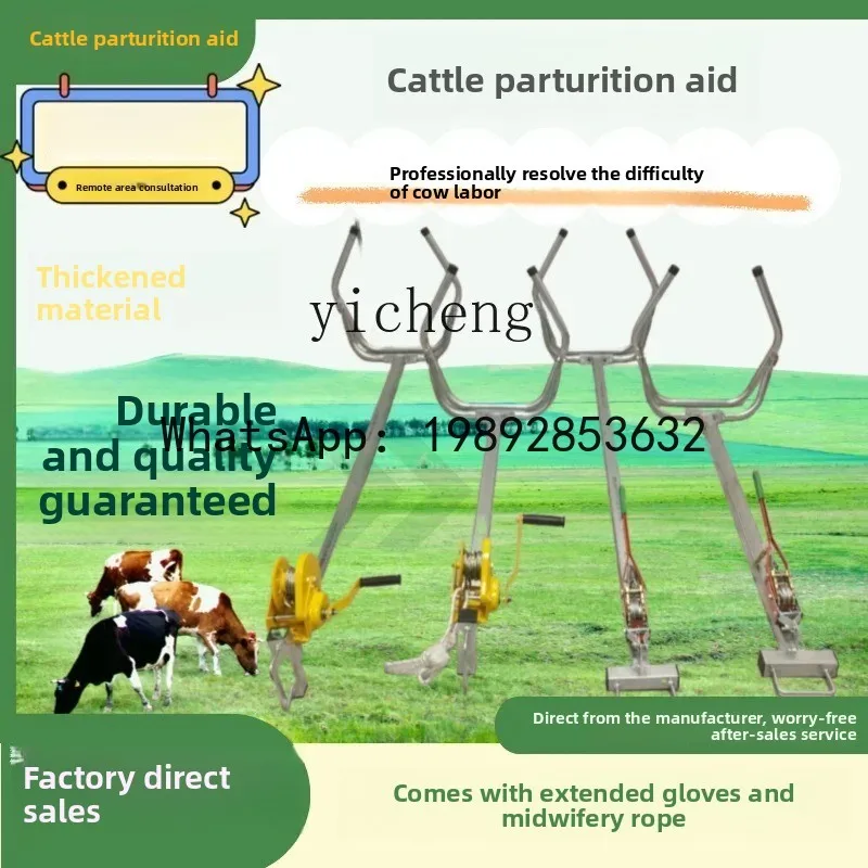 Forceps Kebidanan Sapi ABB, Baja Anti Karat, Tebal, Kasar, untuk Kebidanan Sapi Betina, Alat Kedokteran Hewan