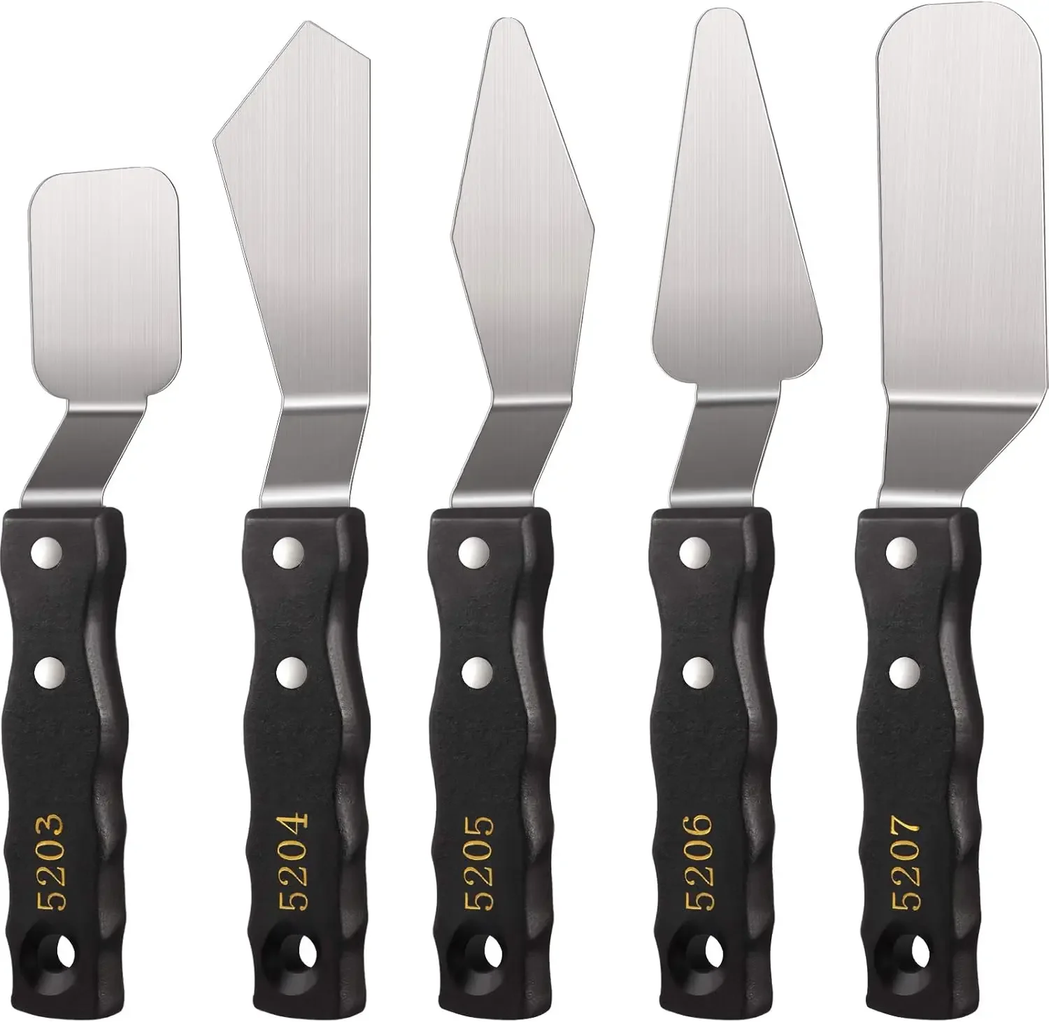 

5 шт. большой набор ножей для рисования, набор ножей для поддонов, скребок для смешивания краски, шпатель из нержавеющей стали, мастихин, инструмент для масляной живописи