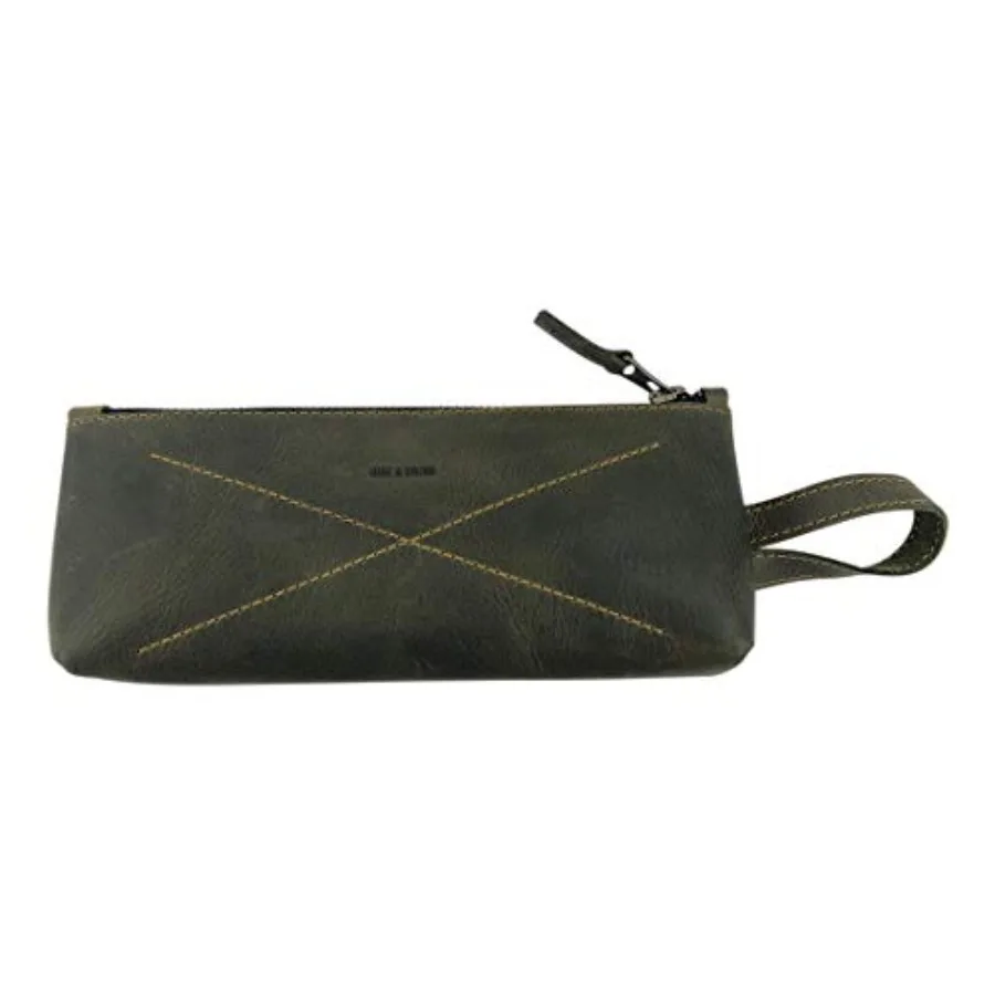 

Carry-On Toiletry Bag, Pen and Pencil Case, Cable Organizer, Storage for Utensils, Travel Essentials, Full Grain Leather, Handm