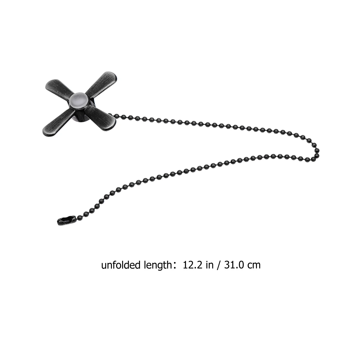 

1Set Metal Ceiling Fan Pull Beaded Ball Connector For Control Black Rust Resistant Replacement Chain For Ventilation