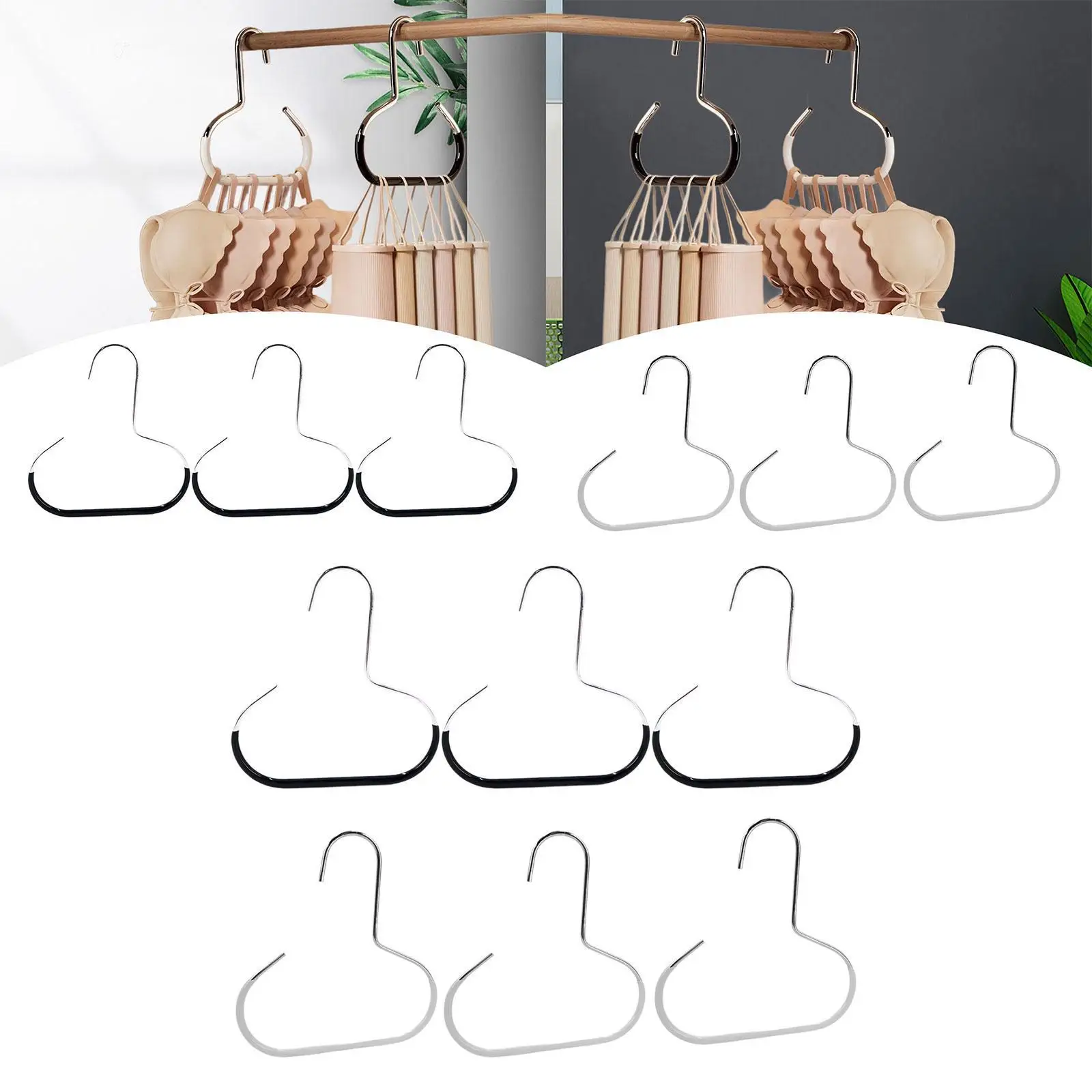 3x Scarf Ring Hangers Metal Hooks Wear Resistant Utility Multipurpose Anti Slip Open Ended Scarf Organizers Belt Racks for Shawl