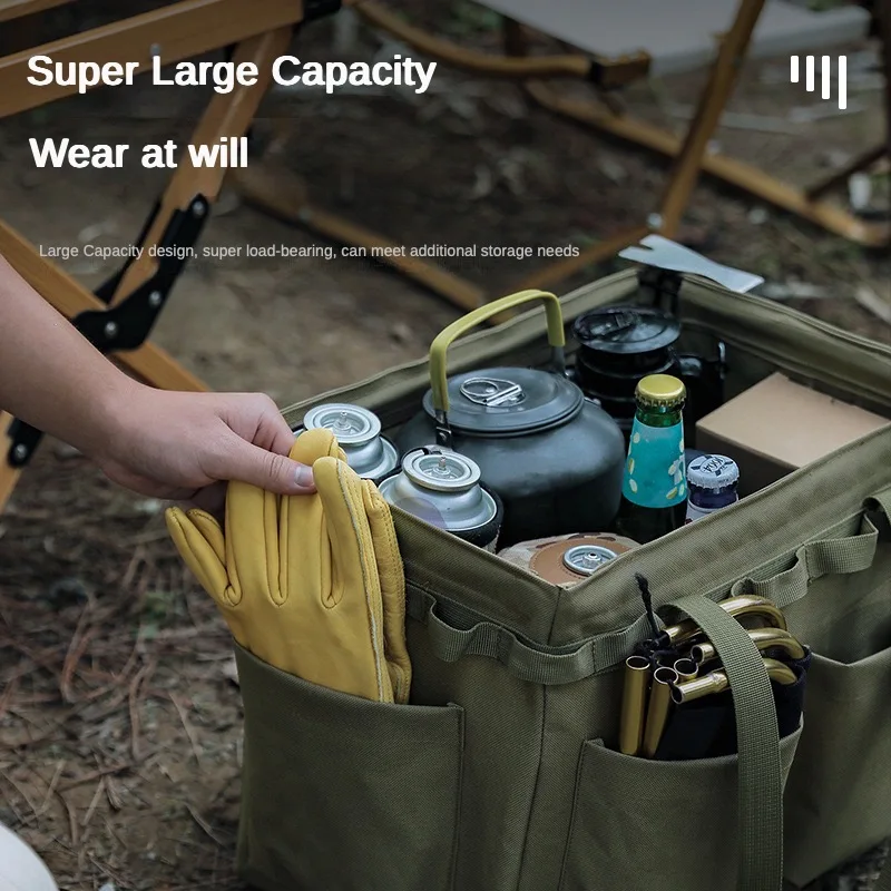 Outdoor Tool Storage Bin Camping Storage Storage Bag Large-capacity Multi-function Tote Bag Storage Picnic Finishing Bag