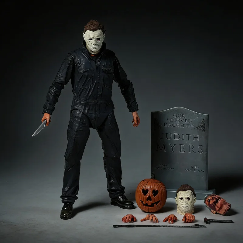 

Genuine NECA Ultimate Michael Myers Halloween Action Figure Full Set Interchangeable Faces Collectible Model Statue Ornament Toy