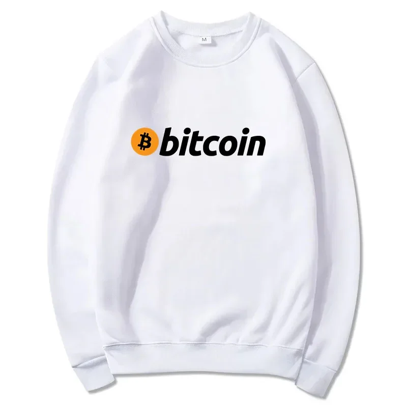 New Men O-Neck Sweatshirt Comfortable Women Bitcoin Printed Printed Hoodie Fashion Men's Pullover Street Trendy Men's Clothing