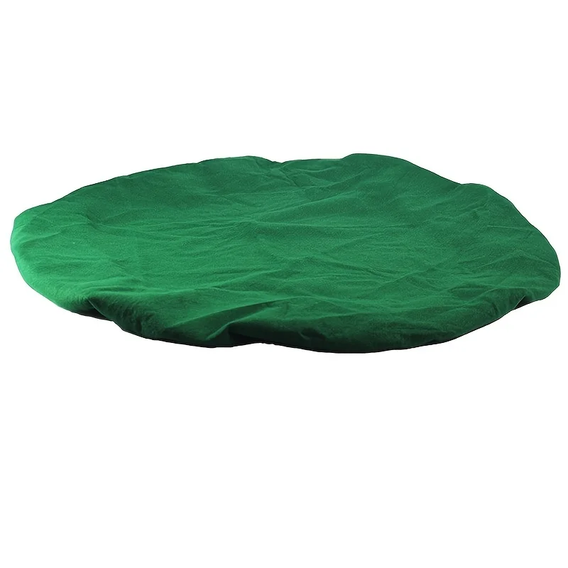 Felt Poker Table Cover Round Fitted 36-48in Stretch Fit Green Felt Card Table Cover Table Cloth Protector for Mah JongPoker