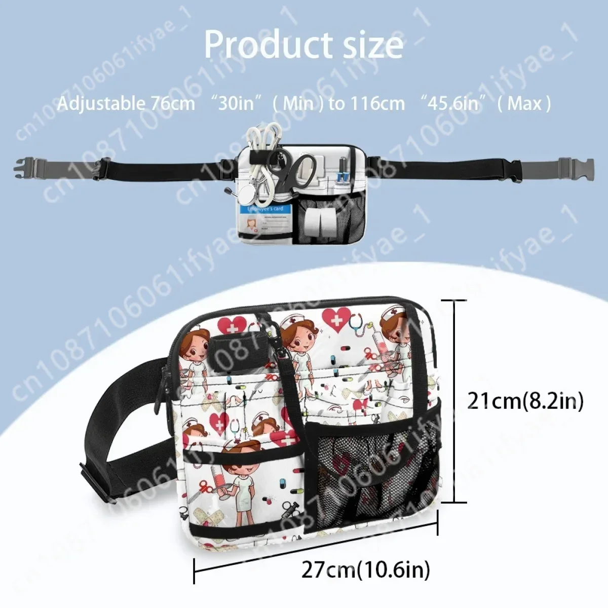 Nurse Fanny Pack Medical Belt Organizer for Women Waist Bag Pouch Care Accessories for Stethoscopes Bandage Scissor Sac Custom