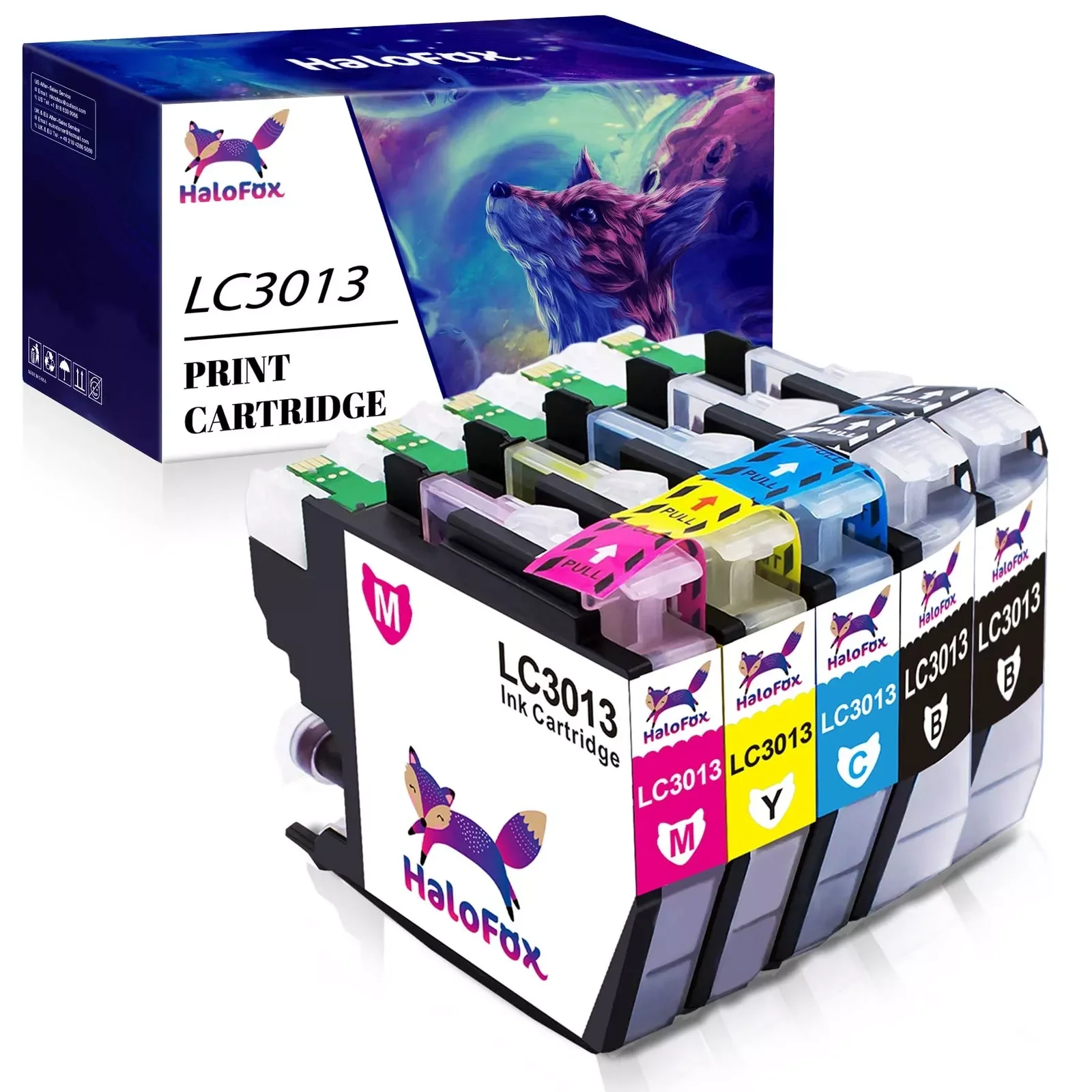 5PK LC3013 LC3011 Ink Cartridge Replacement for Brother MFC-J895DW MFC-J497DW