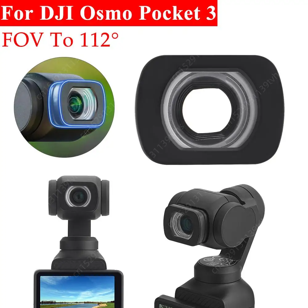 Aluminum Alloy Optical Glass External Extended View Lens for DJI Osmo Pocket 3 FOV To 112° Magnetic Wide Angle Lens