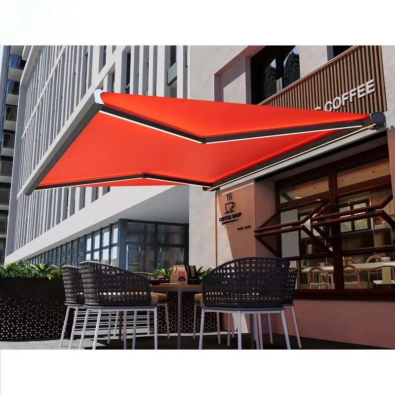 

Electric full box courtyard aluminum rainproof balcony outdoor retractable awning