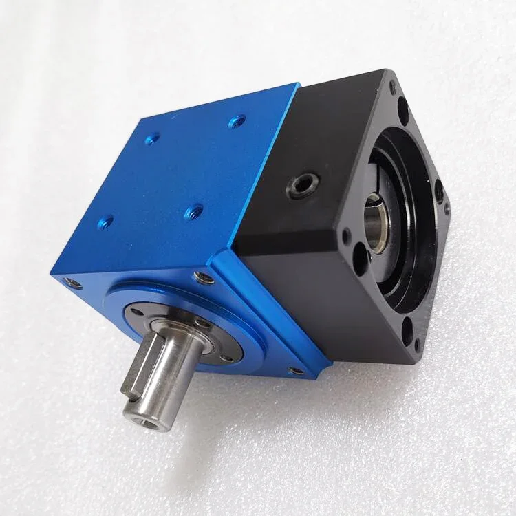 Compact high precision 90 degree speed reducer spiral bevel right angle gearbox ratio 1:2 ZR series for servo motor