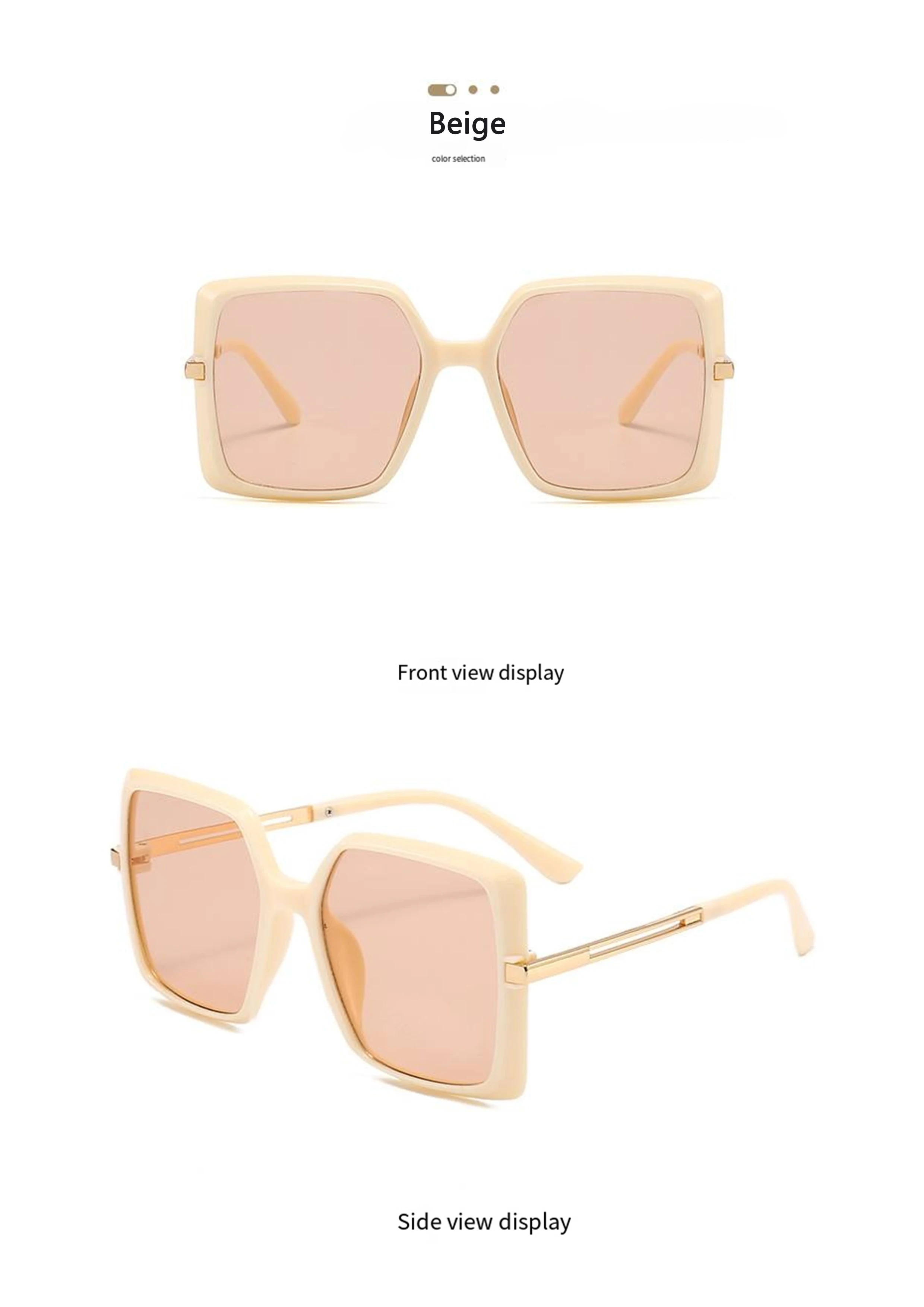 Neue klassische Retro-Sonnenbrille mit quadratischem Rahmen, stilvoll und schlankmachend, UV-schützende Damen-Sonnenbrille 4271 – Detail 15