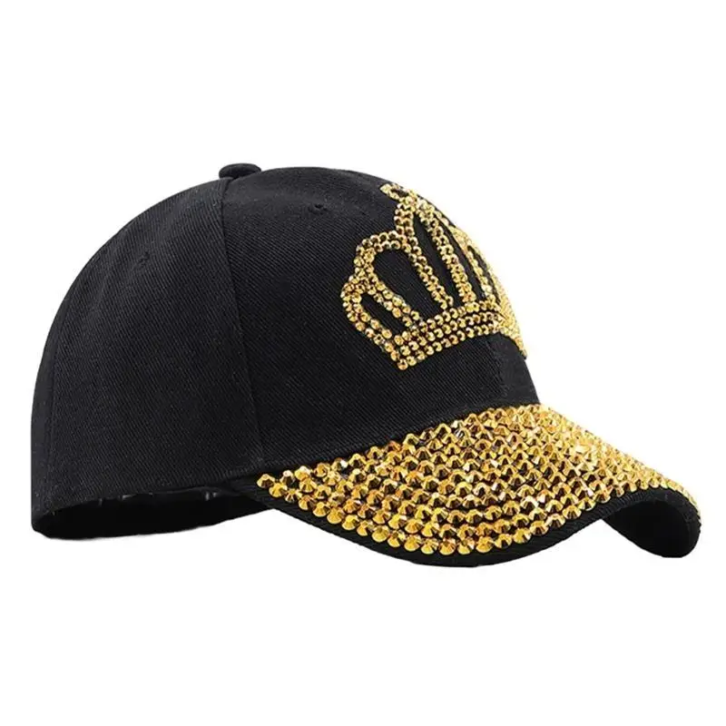 31BB Eye Catching Crown Baseball Caps Adjustable Size Hiphop Hat Cycling Climbing Travel Hat for Adult Unisex