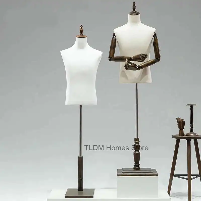 

Korean Men's Dummy Half-length Mannequin Props High-end Clothing Store Clothes Full-body Mannequin Hanger Window Display Stand