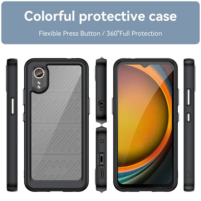 Colorfull Transparent TPU Case for Samsung Galaxy A55 A35 A25 A15 5G 4G Protective Cover Shockproof Clear Frame Shell Capa Coque