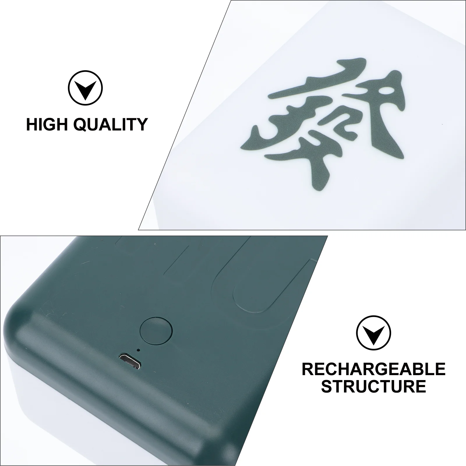 

1Pcs Rechargeable Mahjong Night Lamp Creative Desktop Light Decorative Room Night Light Ornament Small Table Lamp