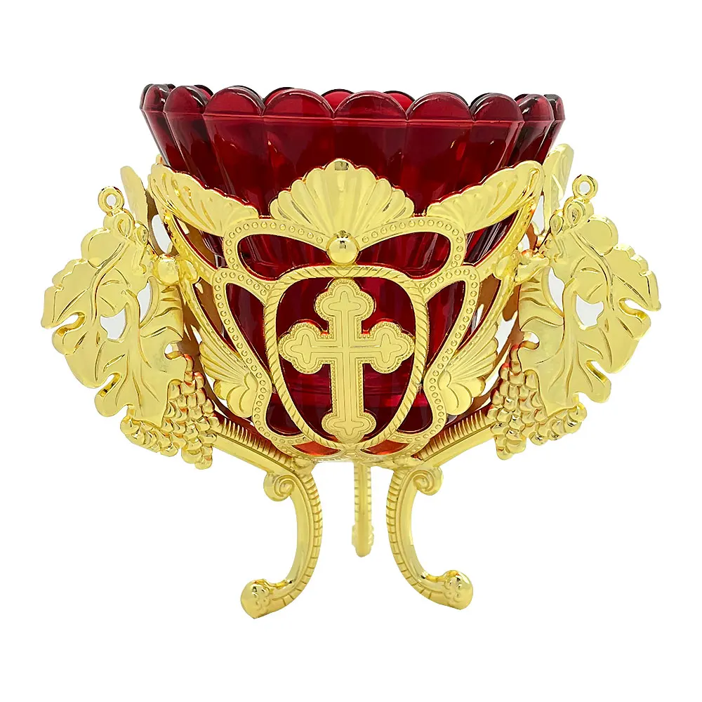 

Orthodox Candlestick Alloy Candle Cup Votive Candelabra Jesus Christ Catholic Religious Church Decor Supplies Jesús candelero