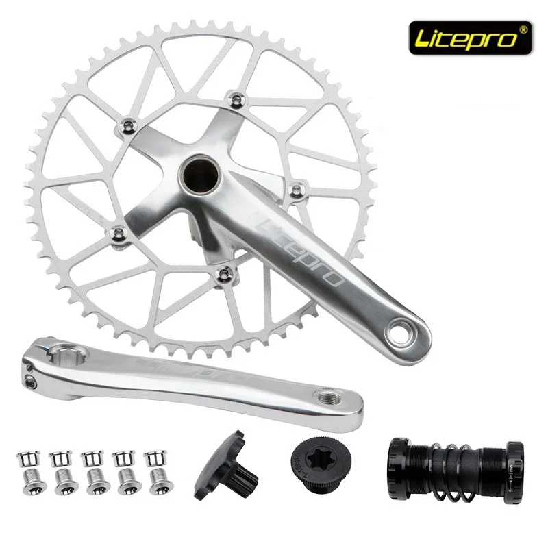 

LITEPRO Aluminum Alloy MTB Bike Hollow Intergrated Chainwheel 170mm with Bottom Bracket Bicycle Parts