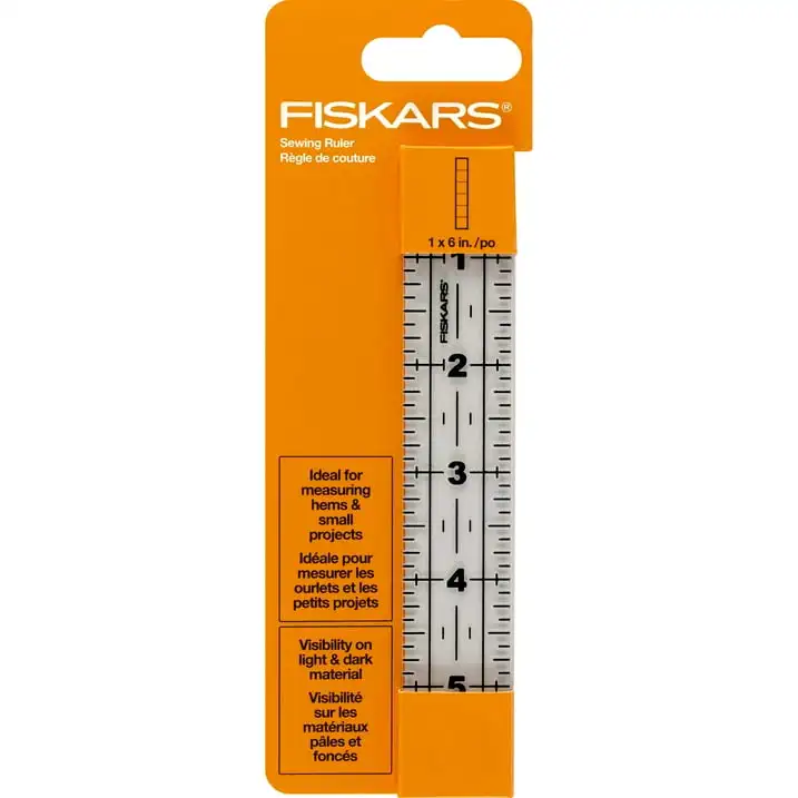 (Confezione da 3) righello per cucire e Quilting in acrilico Fiskars con griglie, 3 "per 6", trasparente