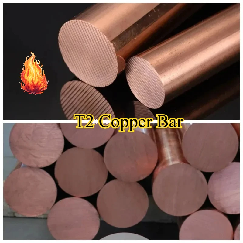 Length 100/150/200/250/300mm Copper Round Solid Rod Bar Copper Rod Diameter 10/12/14/15/16/18/20-50mm Brass Stick T2 Copper Bar