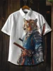 118407-9f14b3.jpg Stylish Bird Print Men's Short-Sleeve Shirt
